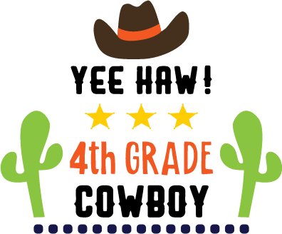 Yee Haa Cowboy 4th Grade SVG