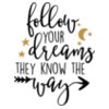 Follow Your Dreams They Know The Way SVG