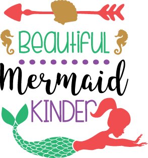 Beautiful Mermaid Kinder SVG